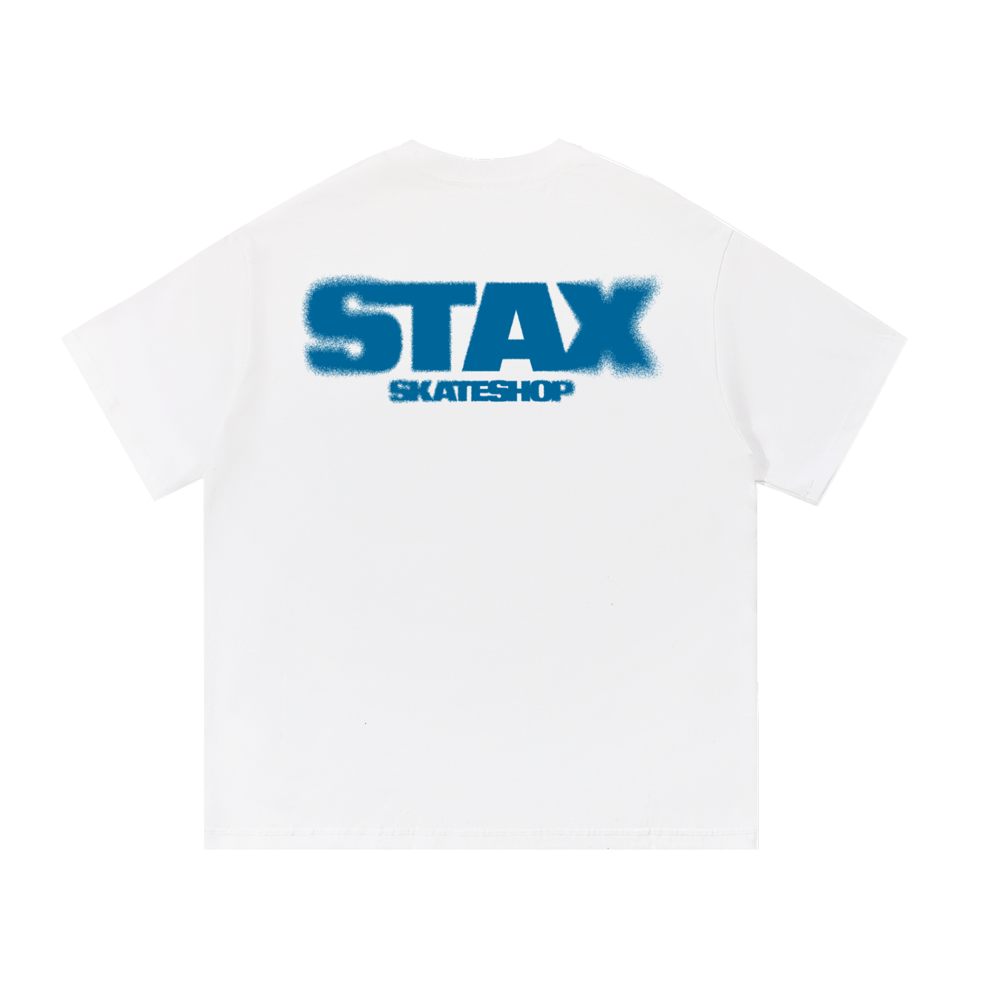 Stax Tee Spray Logo White