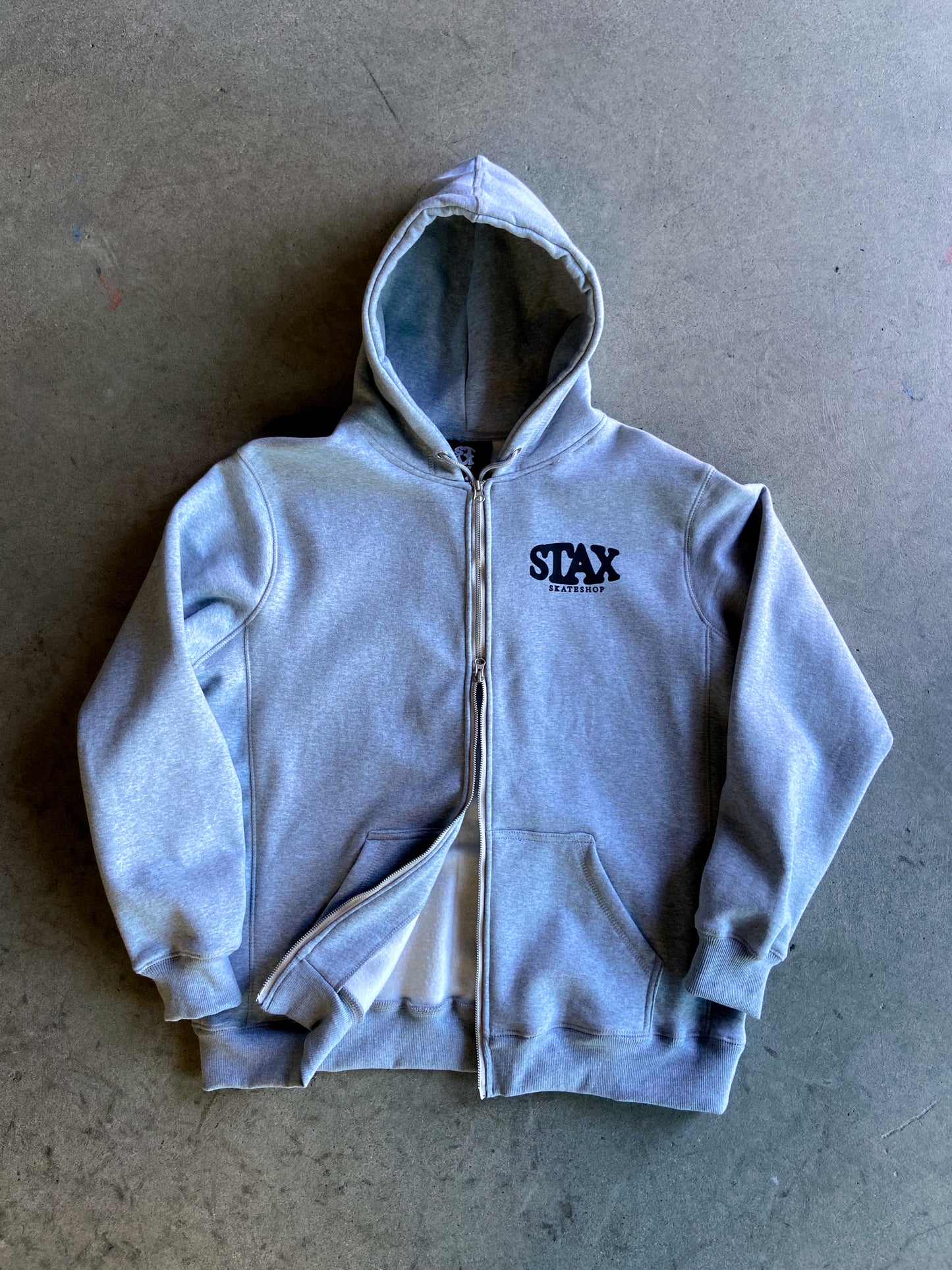 Stax Grey Zip Hoodie