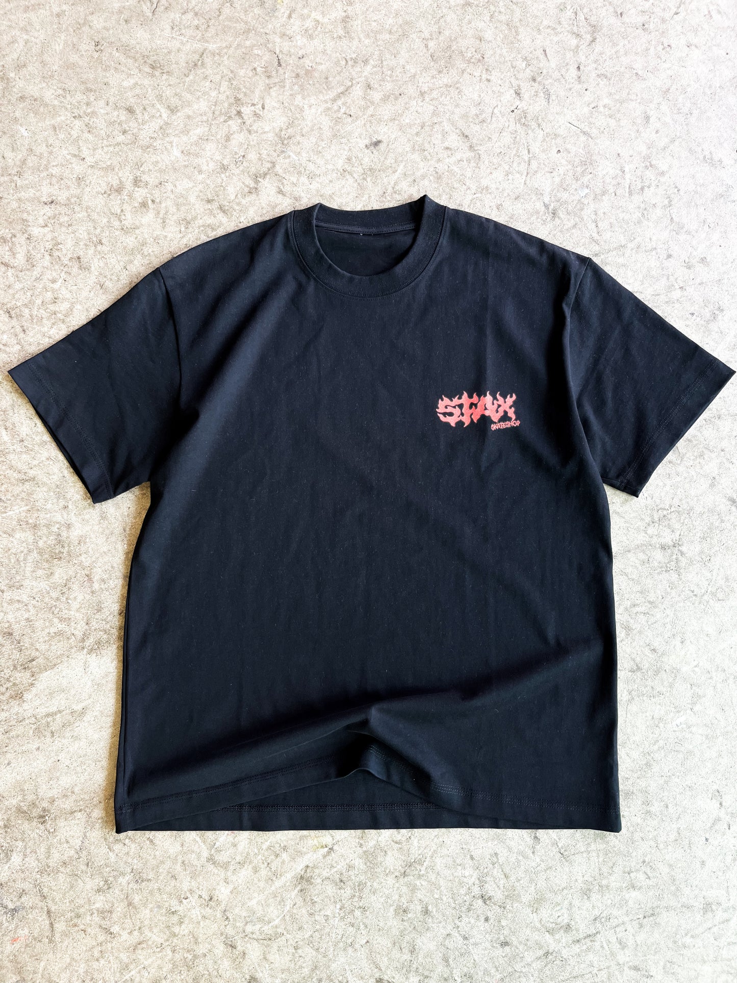 Flame Script Tee Red