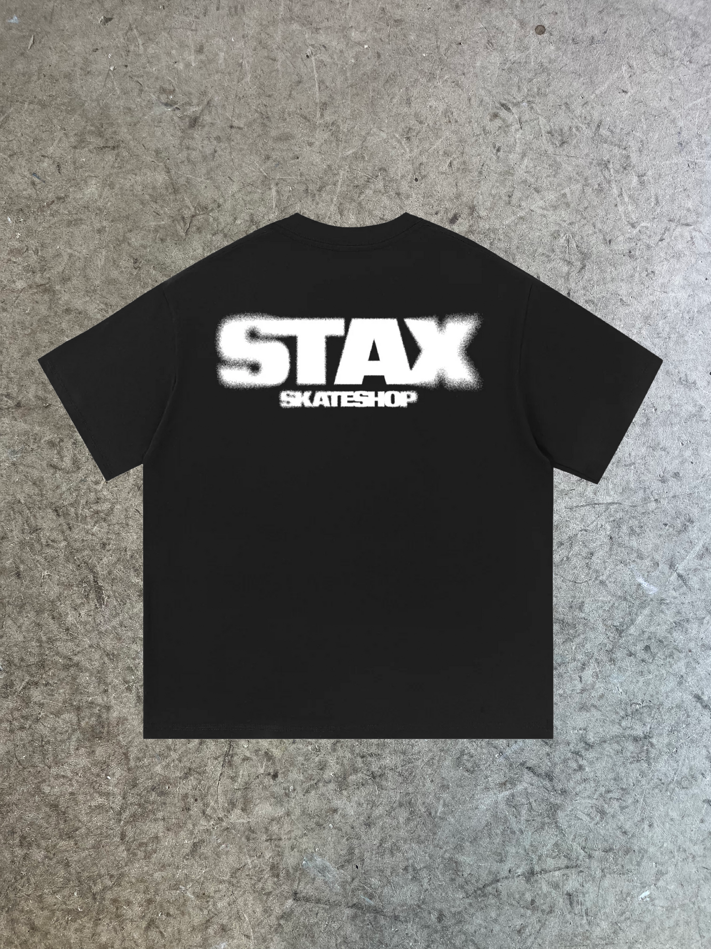 Stax Tee Spray Logo Black