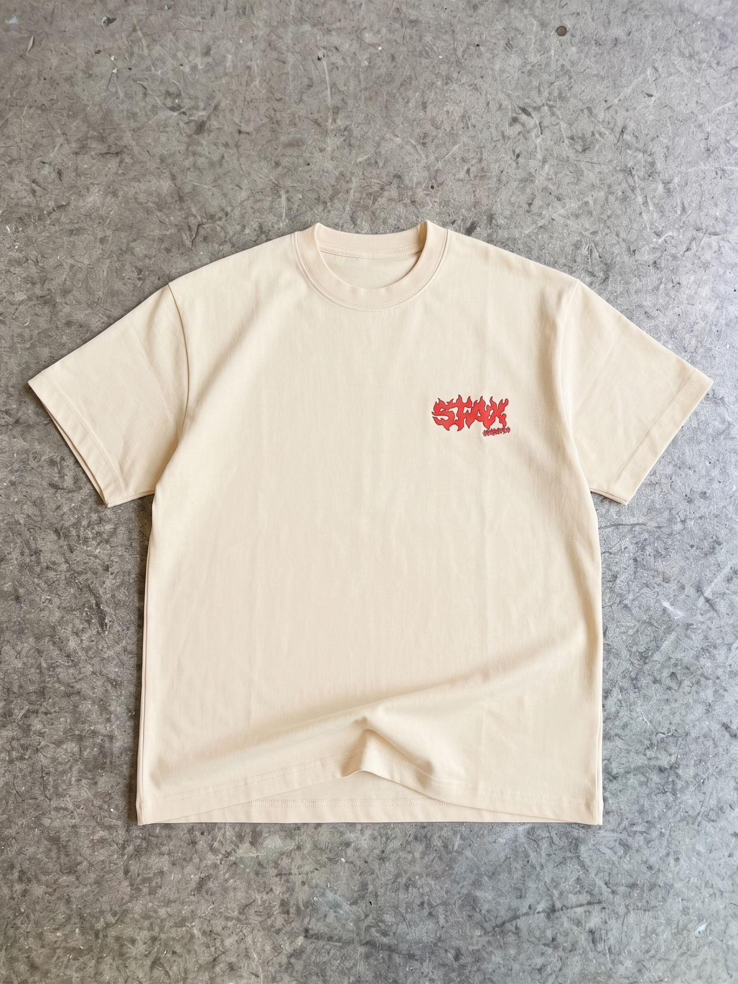 Flame Script Tee Red