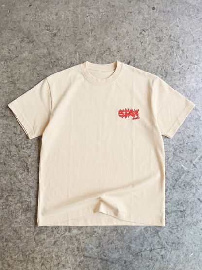 Flame Script Tee Red