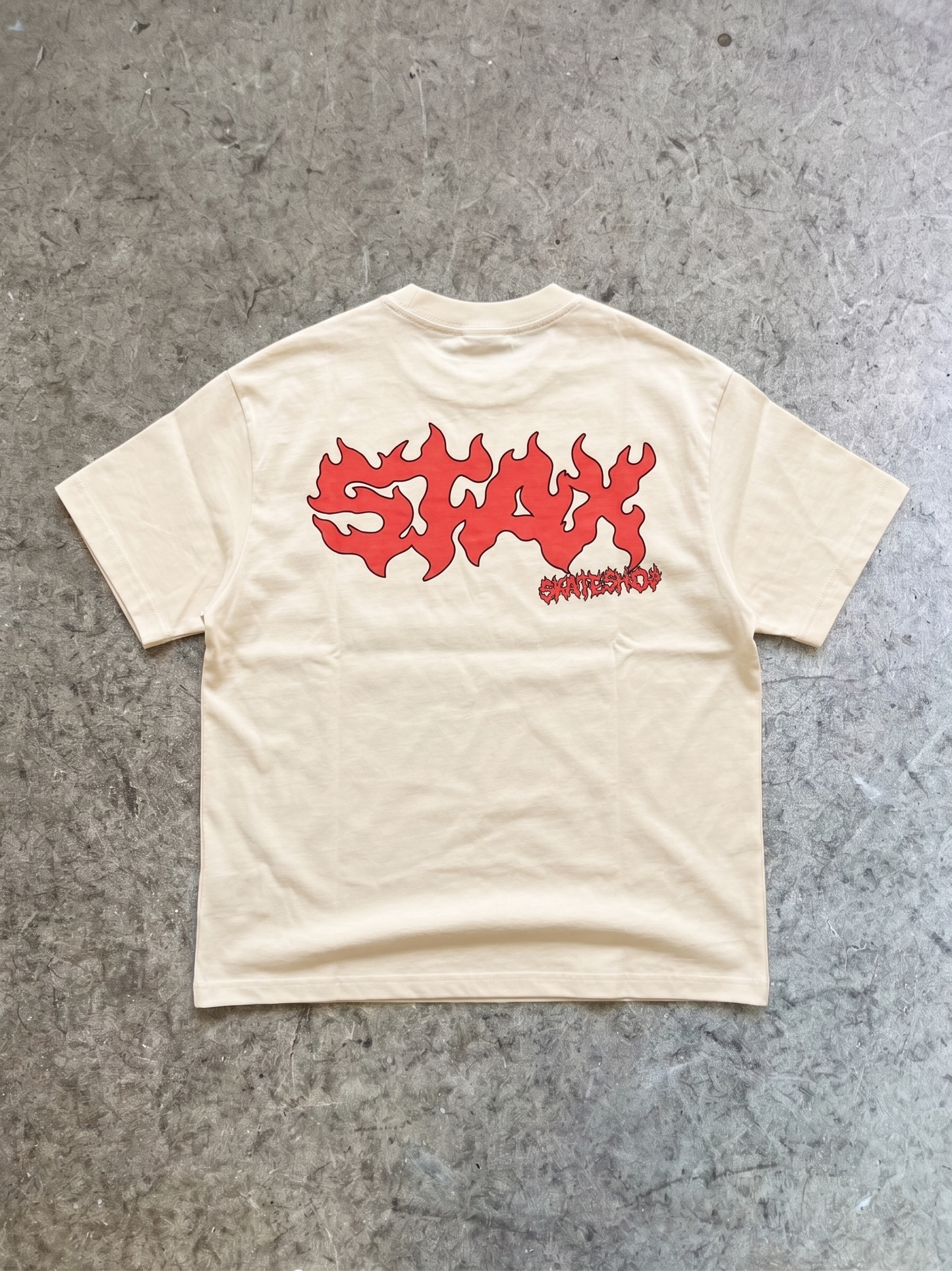 Flame Script Tee Red