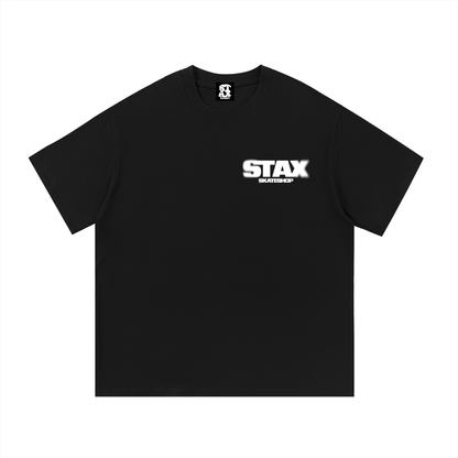 Stax Tee Spray Logo Black