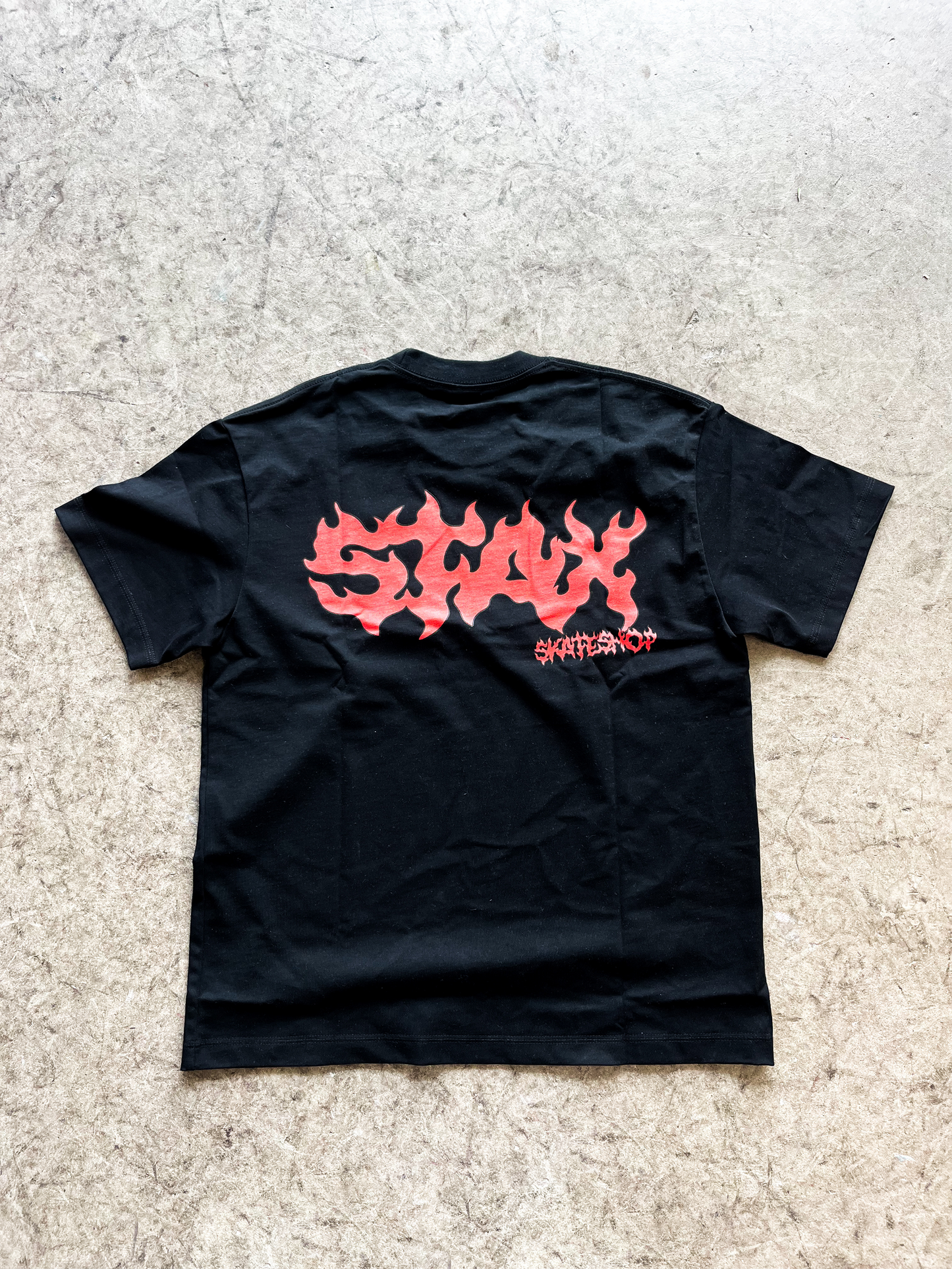 Flame Script Tee Red